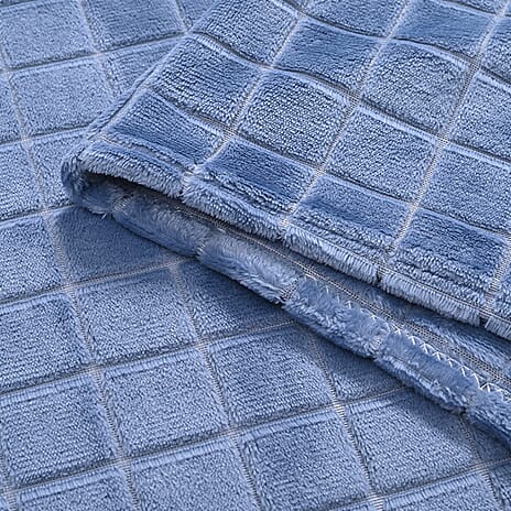 Hush Haven Sumptuous Quality Super Teddy Soft Blanket (200 x 150 cm) - Blue