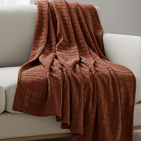 Hush Haven Sumptuous Quality Super Teddy Soft Blanket (200 x 150 cm) - Coffee