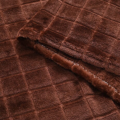 Hush Haven Sumptuous Quality Super Teddy Soft Blanket (200 x 150 cm) - Coffee
