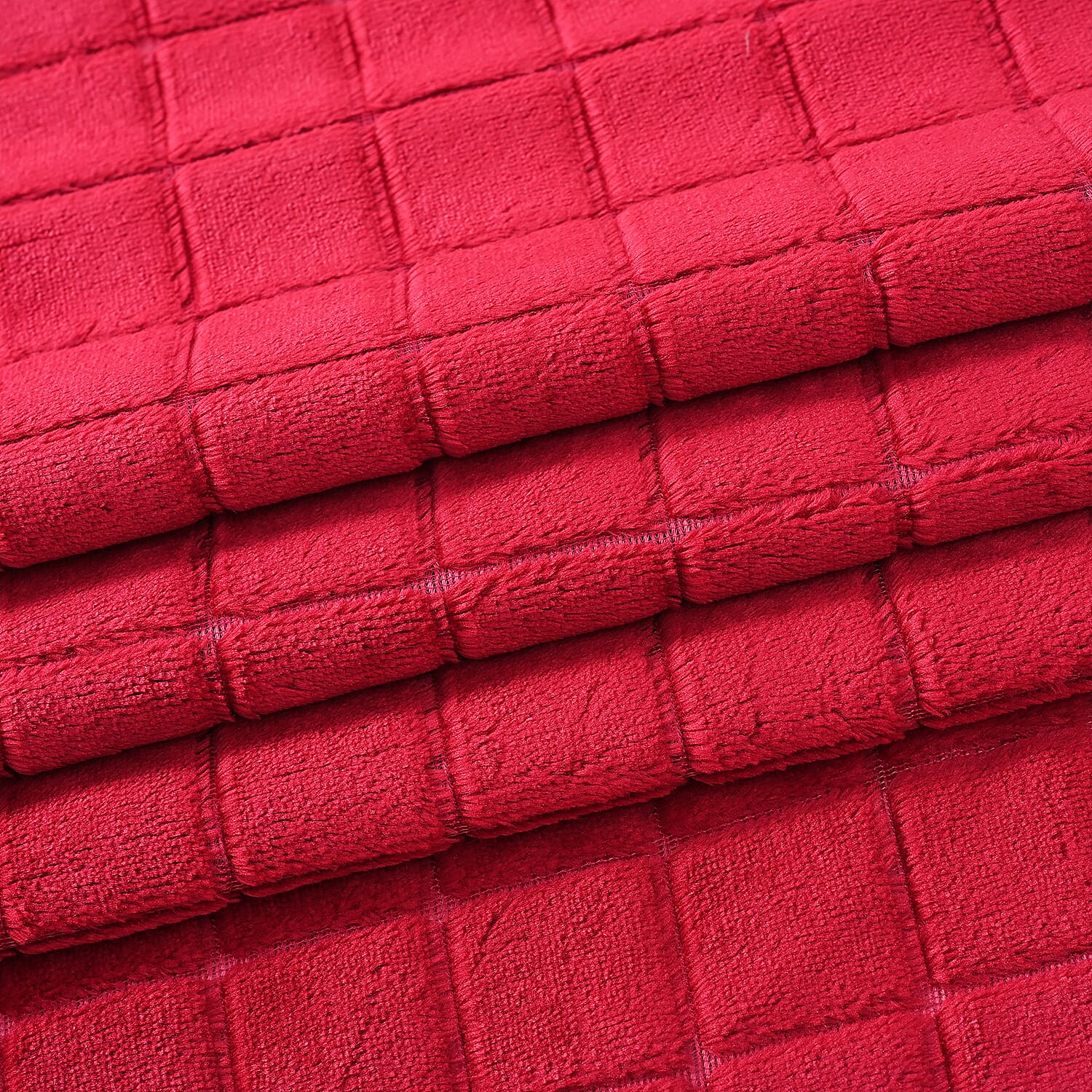 Hush Haven Sumptuous Quality Super Teddy Soft Blanket (200 x 150 cm) - Red