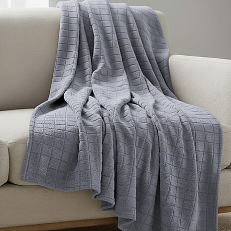 Hush Haven Sumptuous Quality Super Teddy Soft Blanket (200 x 150 cm) - Grey