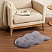 HUSH HAVEN Cosy Fish-Shaped Faux Fur Accent Rug (90 x 60 cm) - Grey