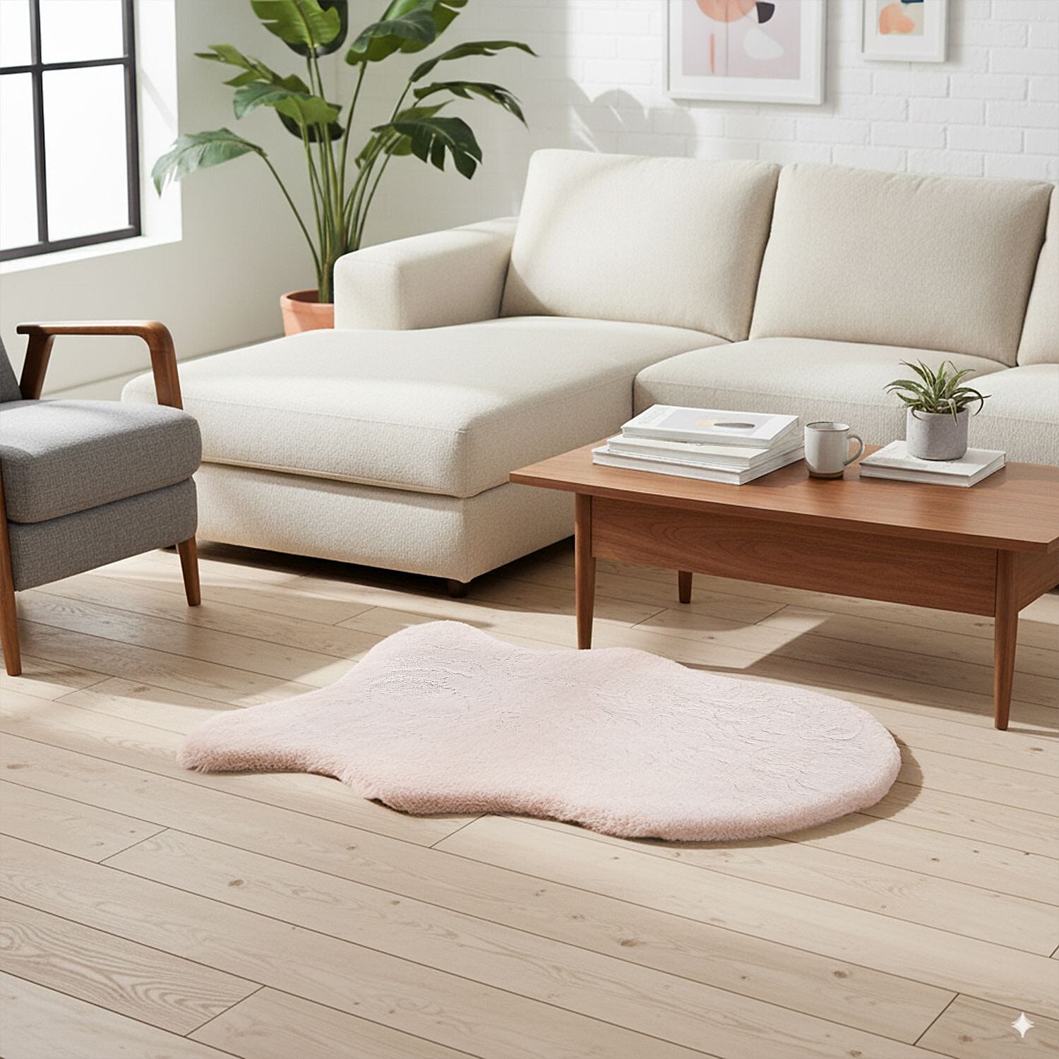 Hush-Haven-Solid-Rug-and-Door-Mat-Size-90x1-cm-White-Beige