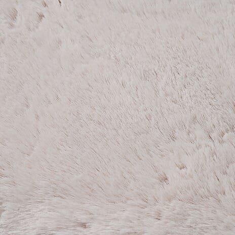 HUSH HAVEN Faux Fur Accent Rug (90 x 60 cm) - Ivory