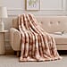 THE MOST SUMPTUOUS BLANKET AT TJC - LIVMORE Faux Rabbit Fur Blanket 650 GSM (Size 200x150 cm) - Brown & White