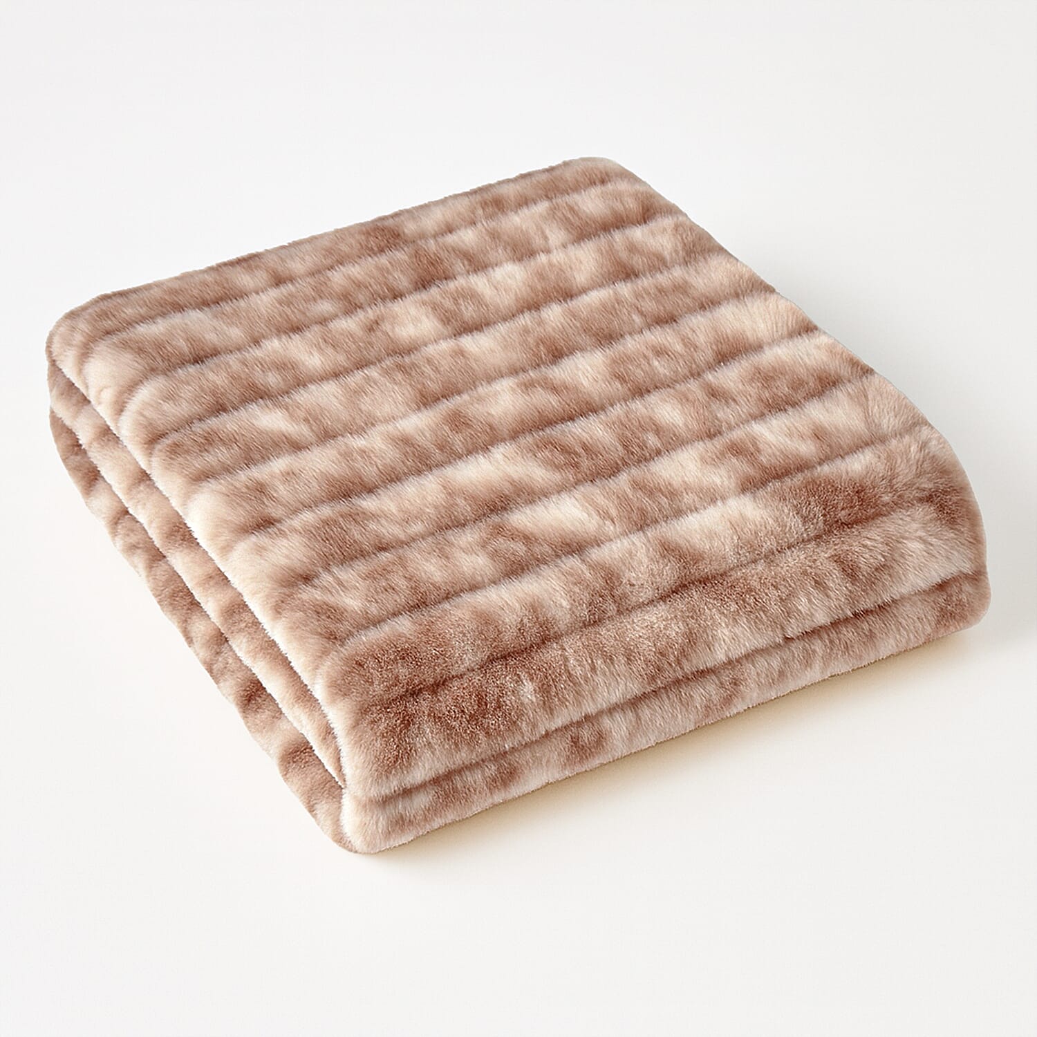 THE MOST SUMPTUOUS BLANKET AT TJC - LIVMORE Faux Rabbit Fur Blanket 650 GSM (Size 200x150 cm) - Brown & White