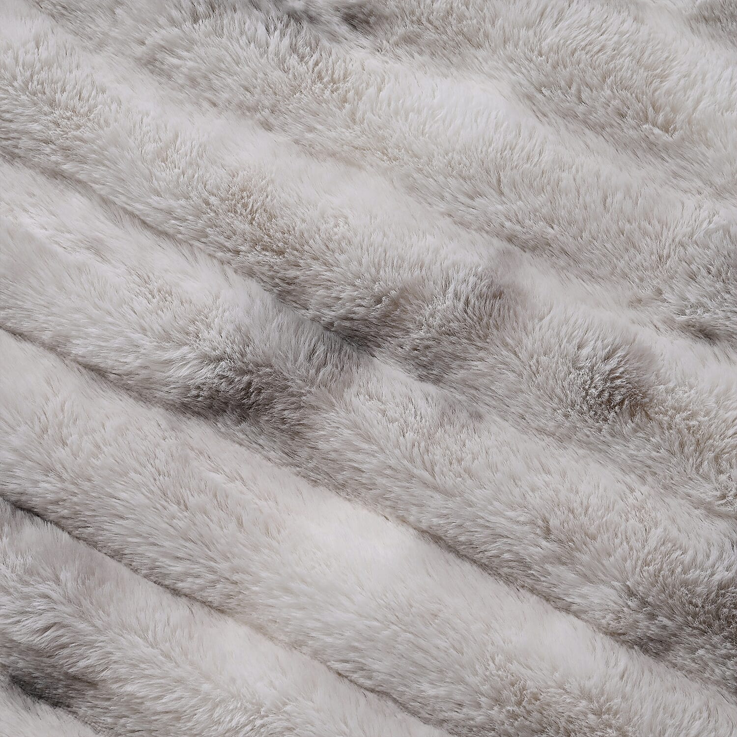 THE MOST SUMPTUOUS BLANKET AT TJC - LIVMORE Faux Rabbit Fur Blanket 650 GSM (Size 200x150 cm) - Grey & White