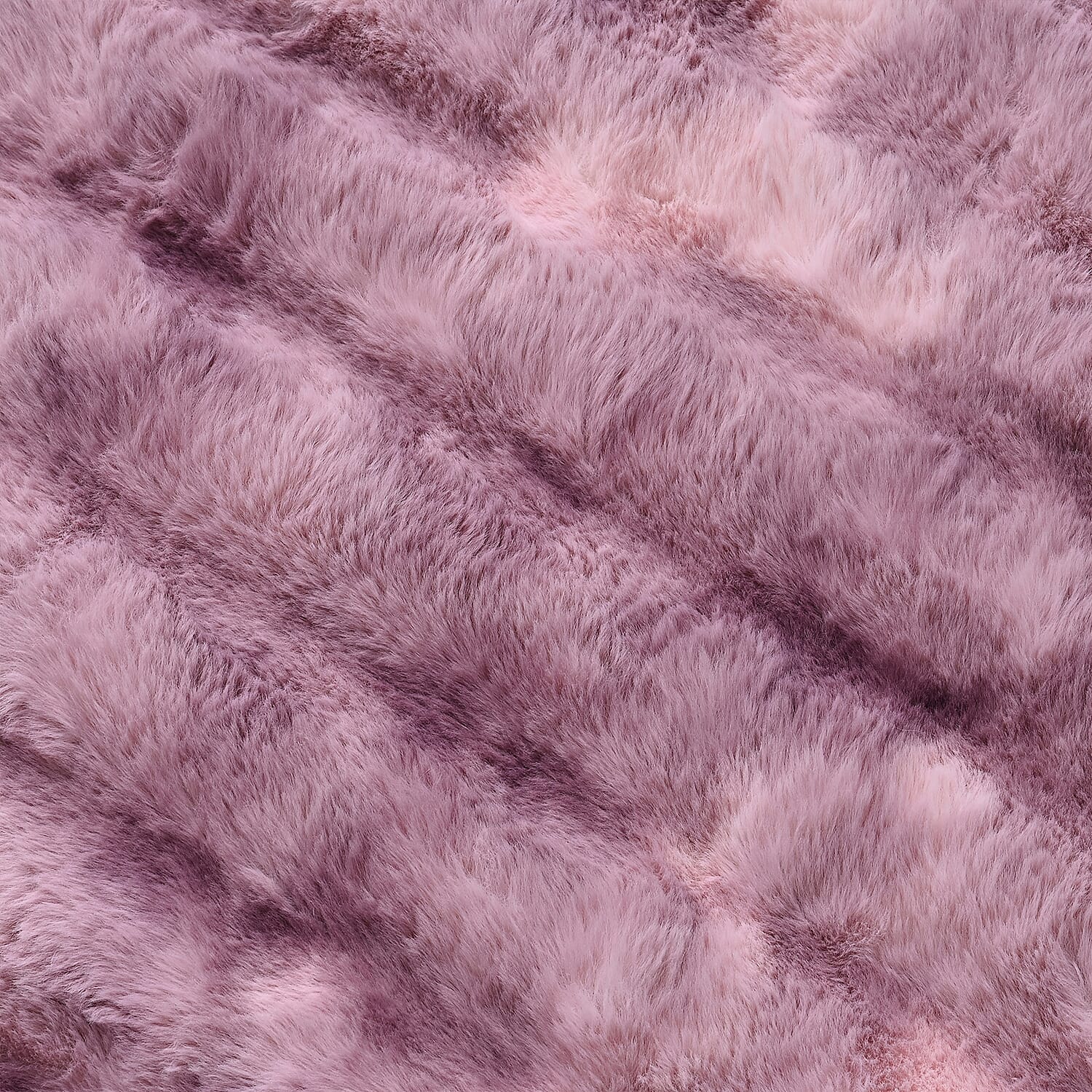 THE MOST SUMPTUOUS BLANKET AT TJC - LIVMORE Faux Rabbit Fur Blanket 650 GSM (Size 200x150 cm) - Mauve & White