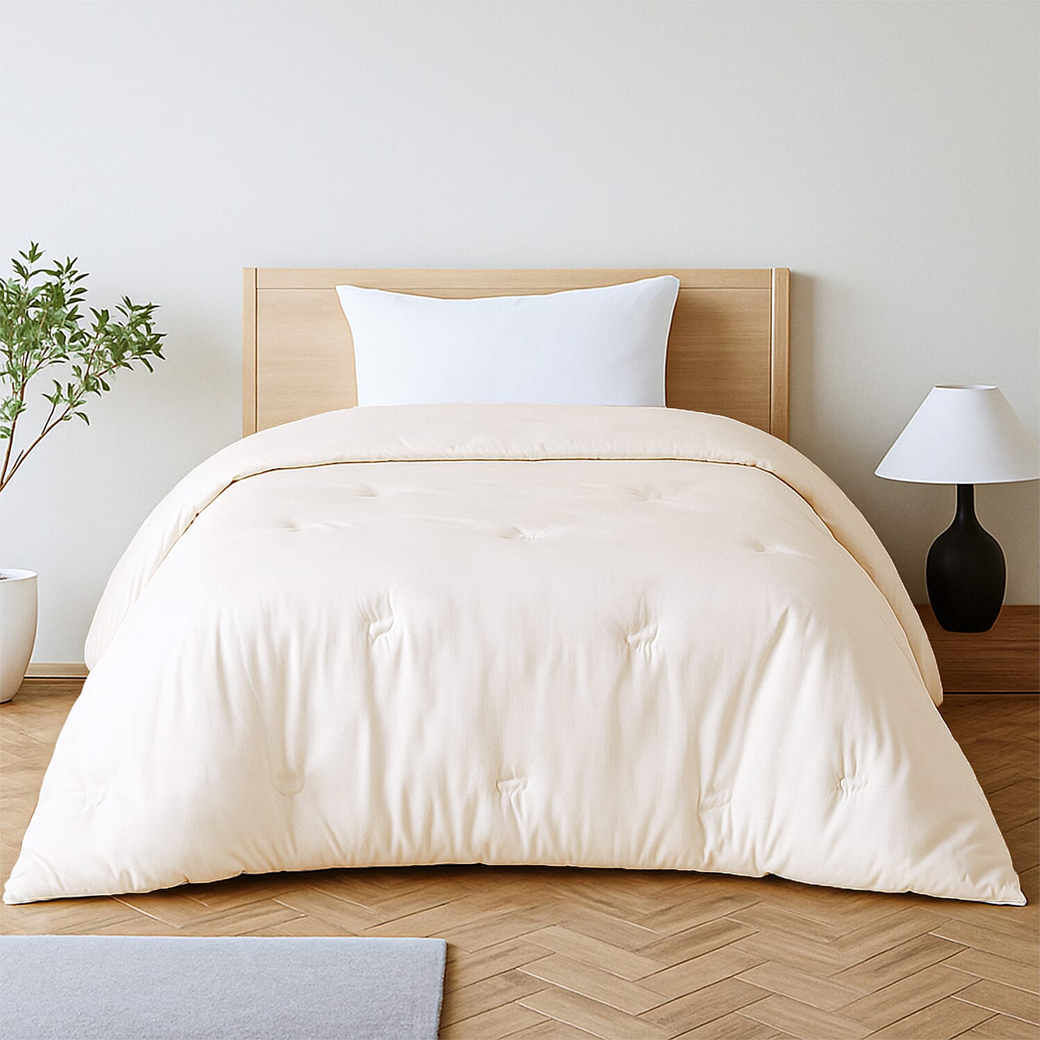 Hush Haven Soybean Fiber Blend Quilt (200x200cm) - Cream