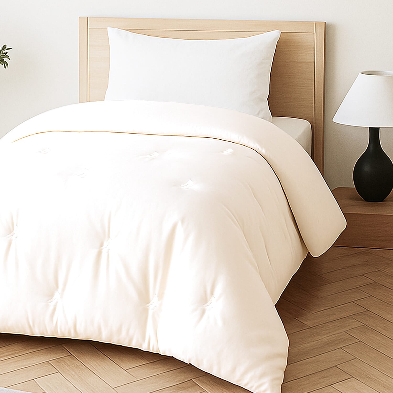 Hush Haven Soybean Fiber Blend Quilt (200x200cm) - Cream