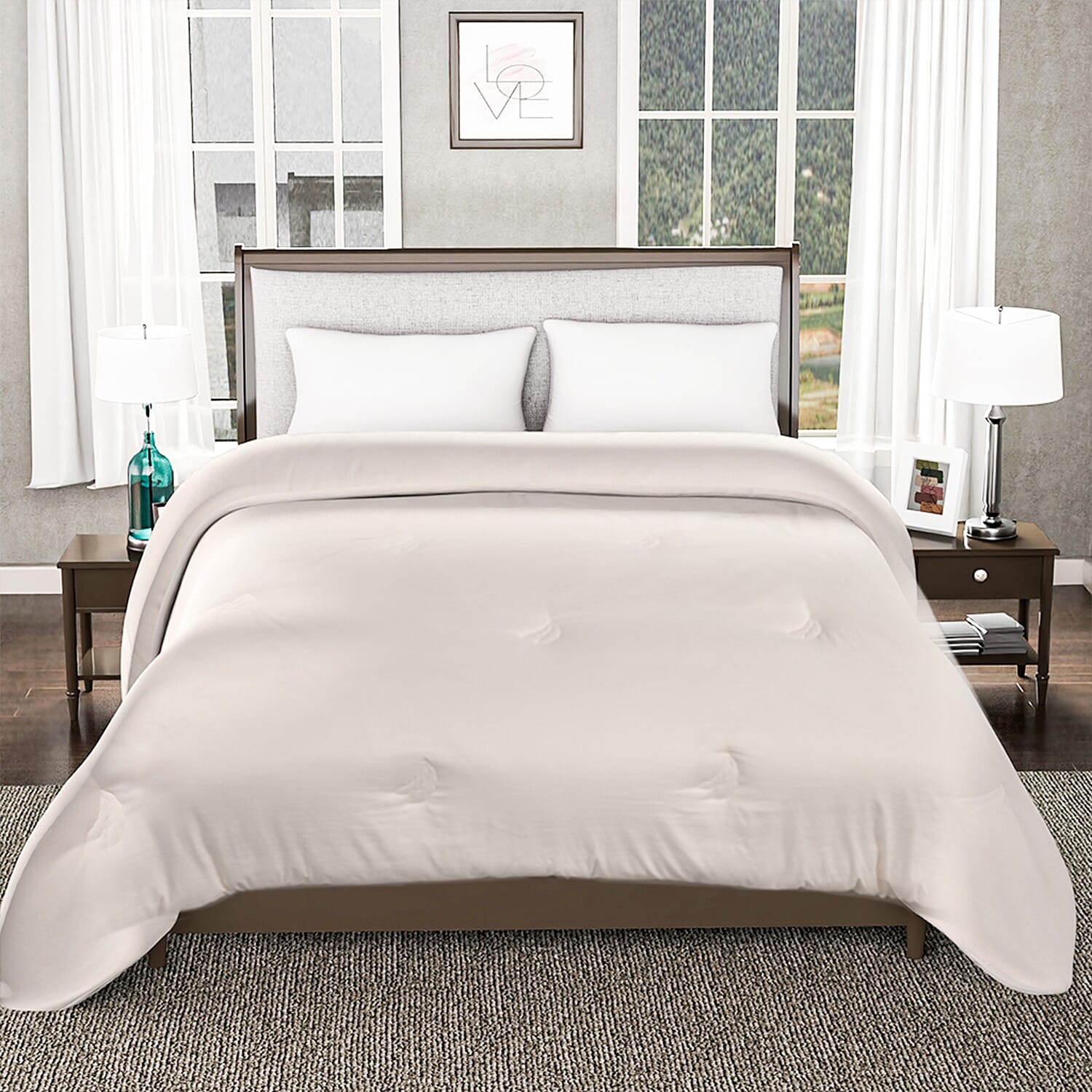 Hush Haven Soybean Fiber Blend Quilt (200x200cm) - Cream