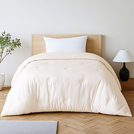 Hush Haven Soybean Fiber Blend Quilt (225x220cm) - Cream