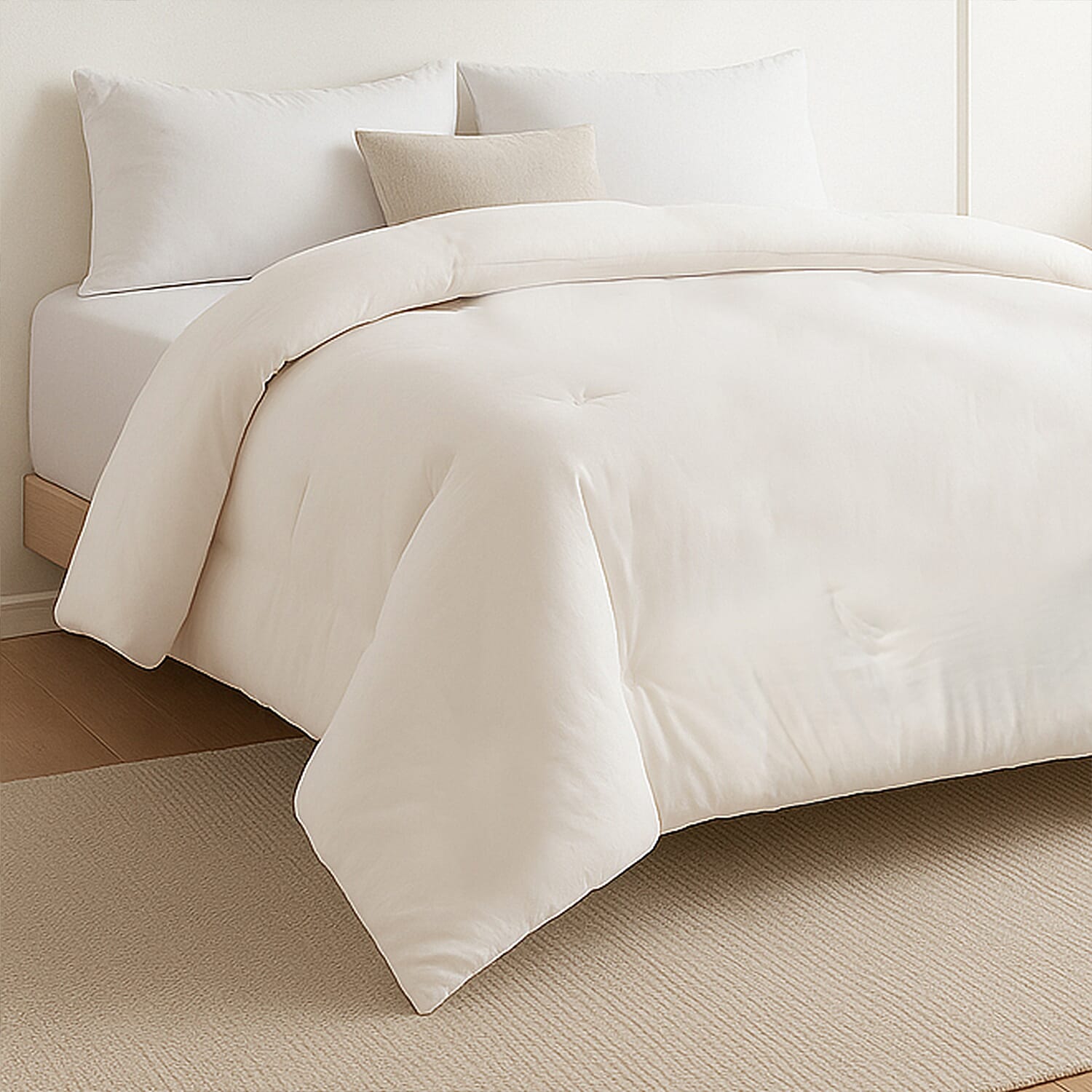 Hush Haven Soybean Fiber Blend Quilt (225x220cm) - Cream