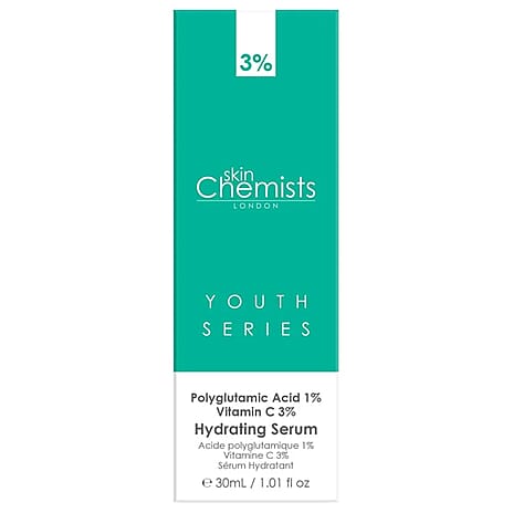 Skin Chemists Hydrating Serum - Polyglutamic Acid 1%, Vitamin C 3% - 30ml