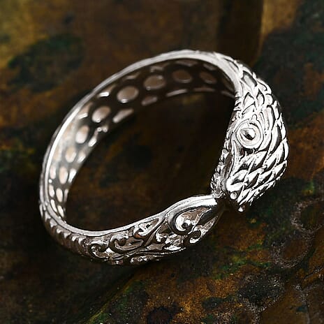 Royal Bali Collection Sterling Silver Dragon Ring