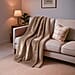 LIVMORE- Double-Sided Cozy 550 gsm Faux Fur Blanket (Size 200x150 cm) - Taupe