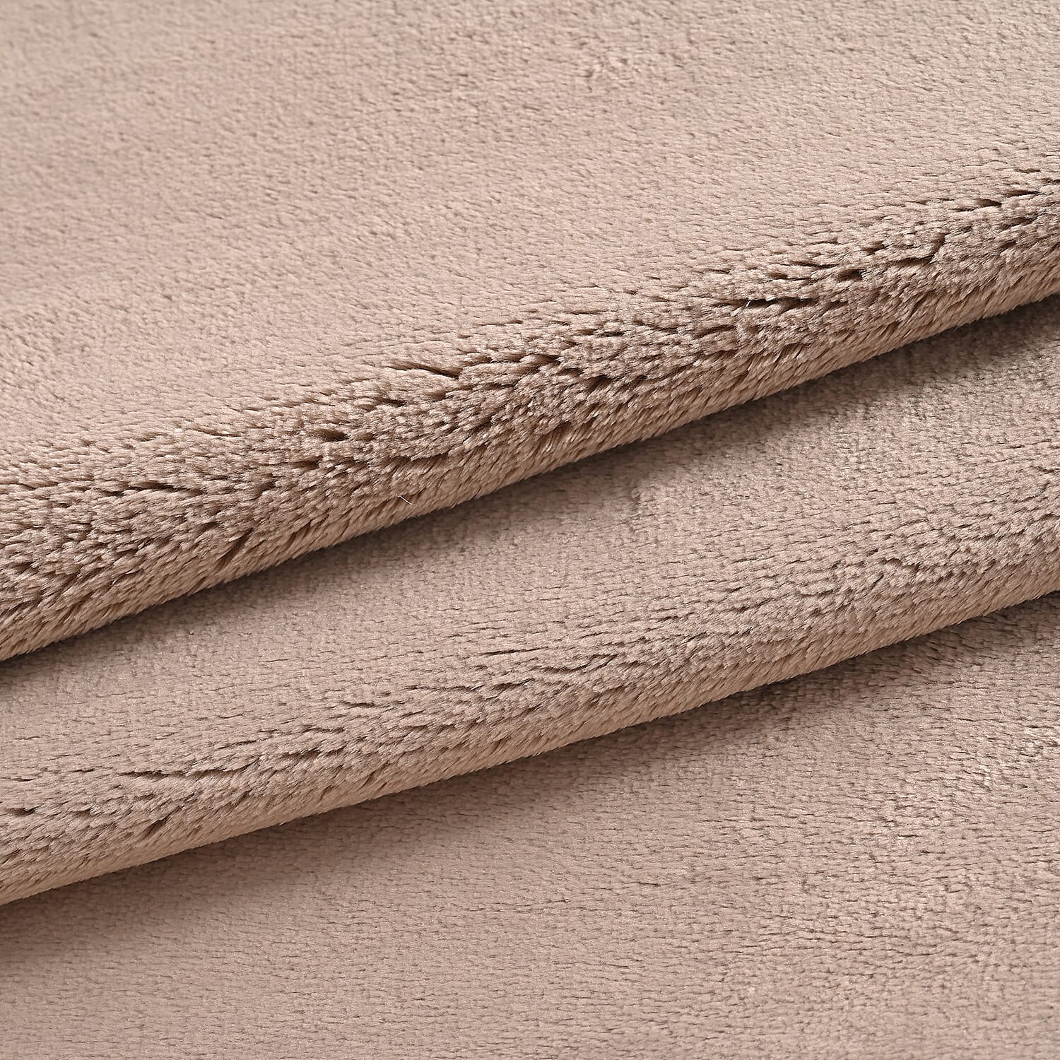 LIVMORE- Double-Sided Cozy 550 gsm Faux Fur Blanket (Size 200x150 cm) - Taupe