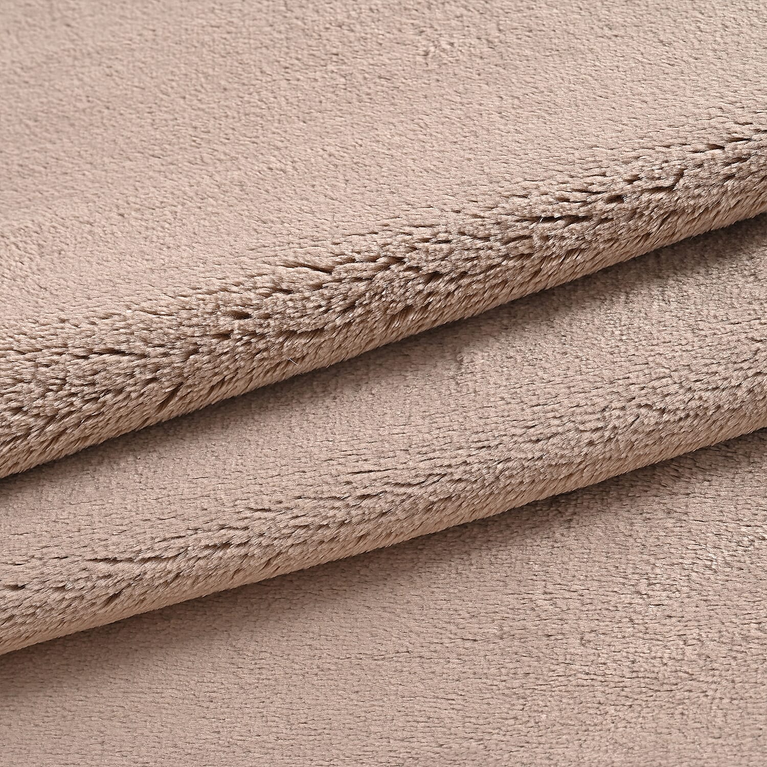 LIVMORE- Double-Sided Cozy 550 gsm Faux Fur Blanket (Size 200x150 cm) - Taupe