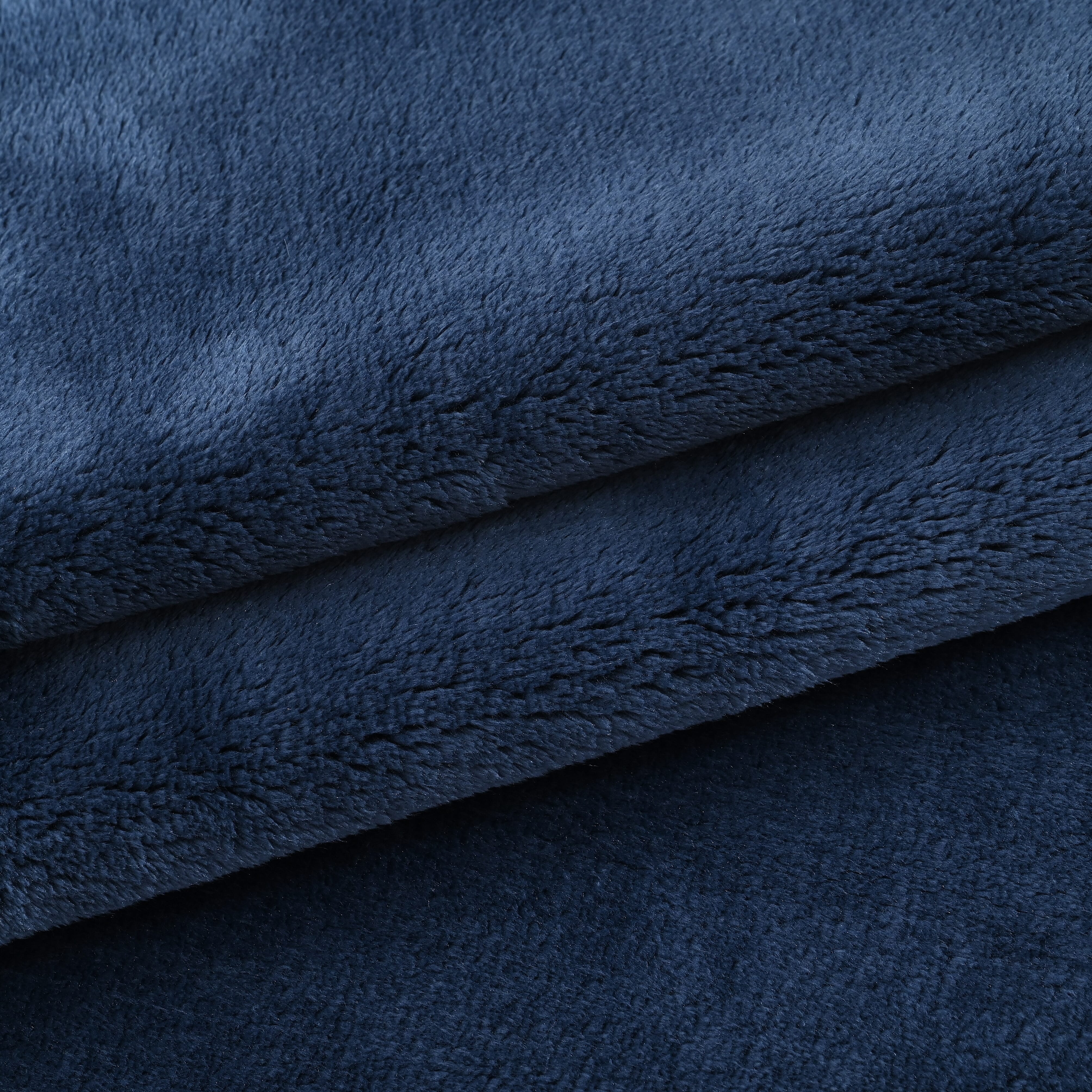 LIVMORE- Double-Sided Cozy 550 gsm Faux Fur Blanket (Size 200x150 cm) - Dark Blue