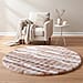 Luxury Collection - Bubble Faux Fur Print Rug with Foam Base (120cm Dia.) - Grey