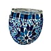 Morrocan Style - Soy Wax Mosaic Glass Lavender Scented Candle (175g) - Red, Blue & White