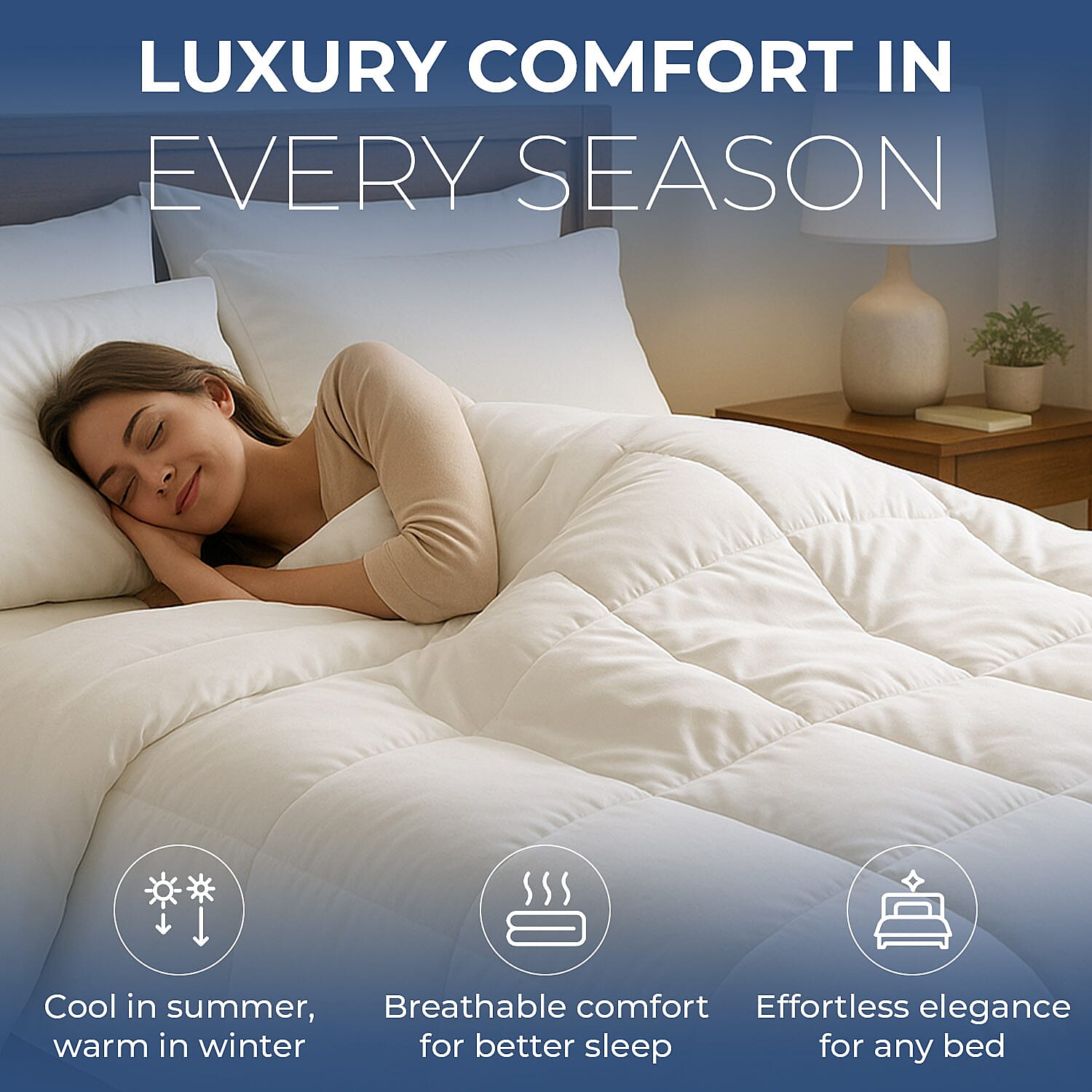 Decadently Beautiful 100% Mulberry Silk Duvet (Single, 135x200cm) - Ivory