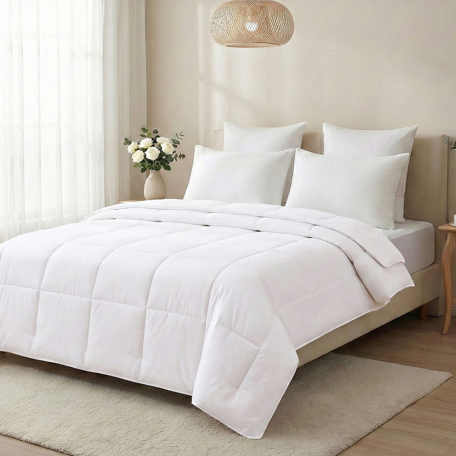 Decadently Beautiful 100% Mulberry Silk Duvet (Single, 135x200cm) - Ivory