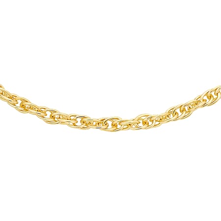 Hatton Garden Close Out - 9K Yellow Gold Prince OF Wales Necklace (Size - 18) with Spring Ring Clasp