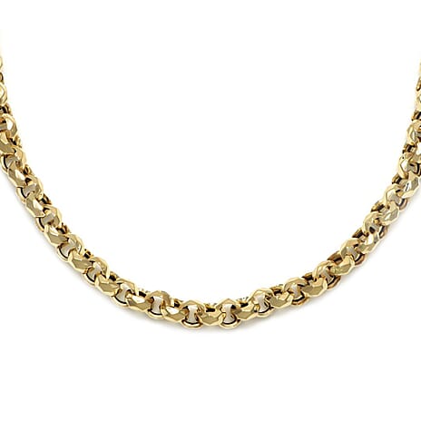 Maestro Collection - Italian Made 9K Yellow Gold Belcher Necklace (Size - 20), Gold Wt. 9.81Gms.
