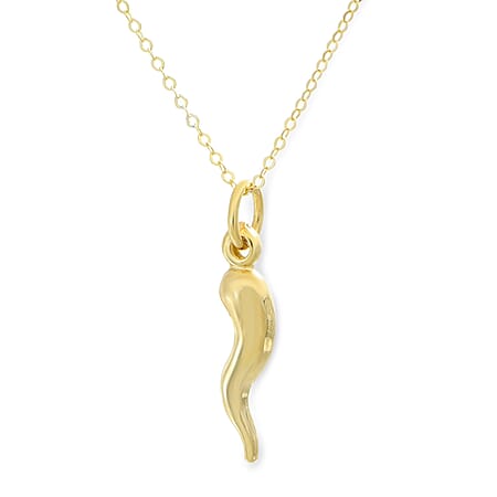 Maestro Collection 9K Yellow Gold Chilly Charm Necklace (Size - 20) with Spring Ring Clasp