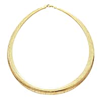 Maestro Collection - 14K Yellow Gold Graduated Omega Memory Necklace (Size - 20), Gold Wt. 5.10 Gms.
