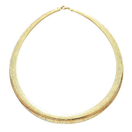 Maestro Collection - 14K Yellow Gold Graduated Omega Memory Necklace (Size - 20), Gold Wt. 5.10 Gms.