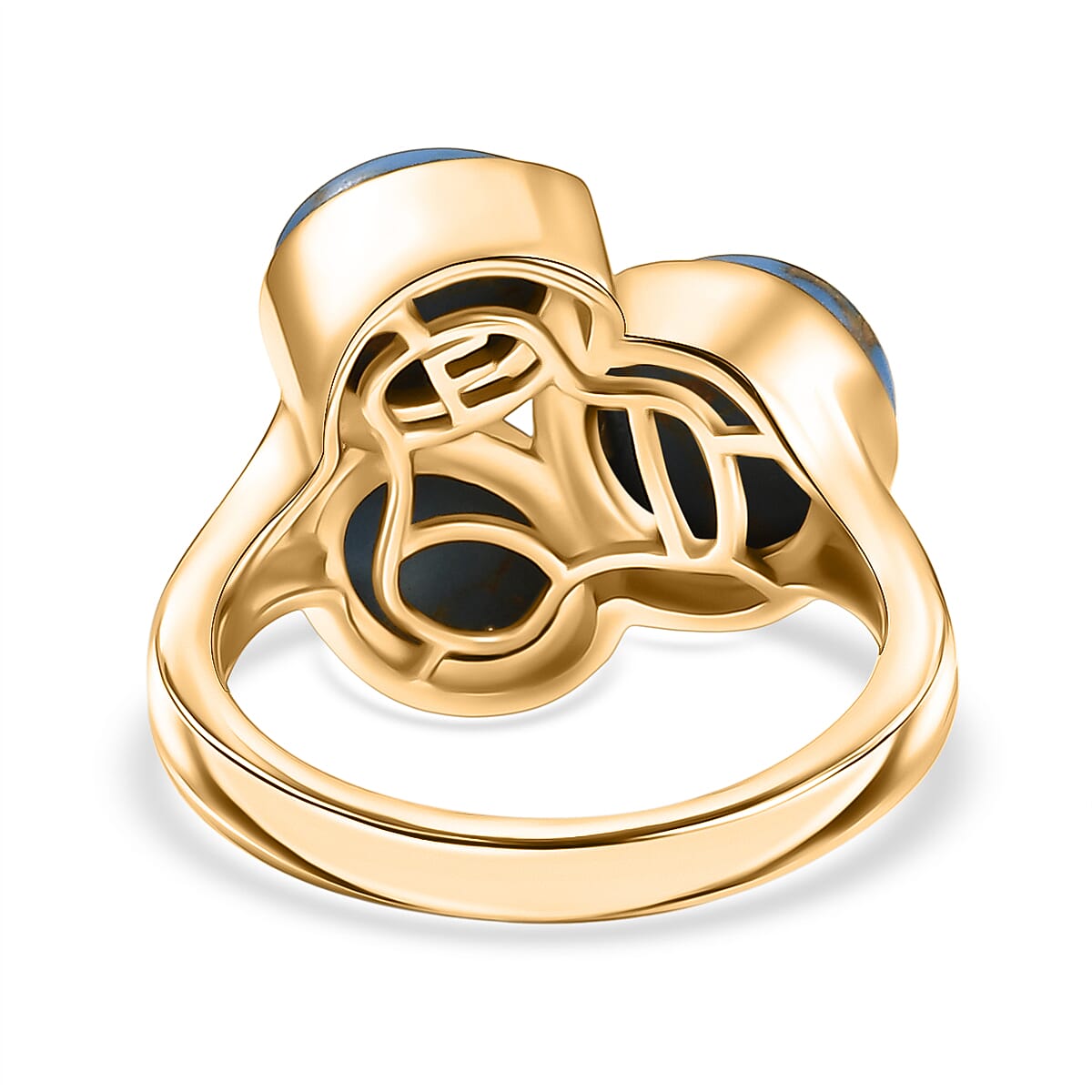 Tucson Find - Blue Turquoise Trilogy Ring 3.97 Ct.