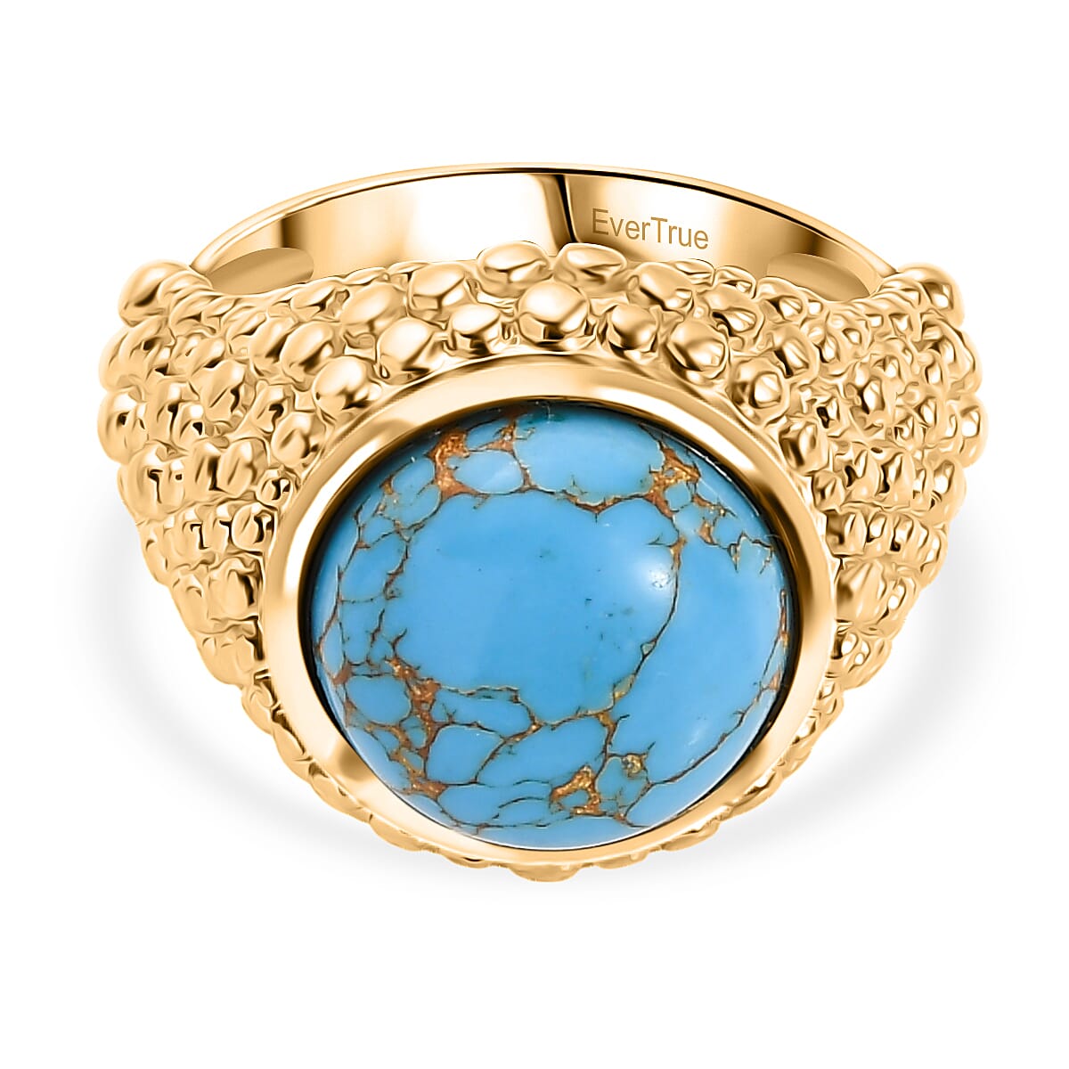 Tucson Find - Blue Turquoise Solitaire Ring 5.55 Ct.