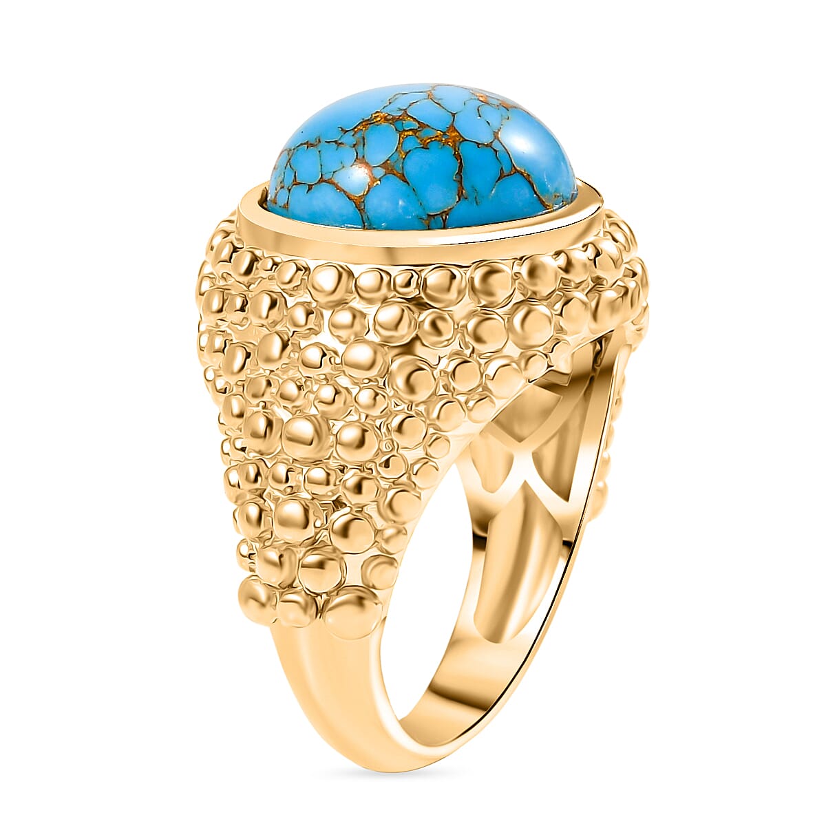 Tucson Find - Blue Turquoise Solitaire Ring 5.55 Ct.