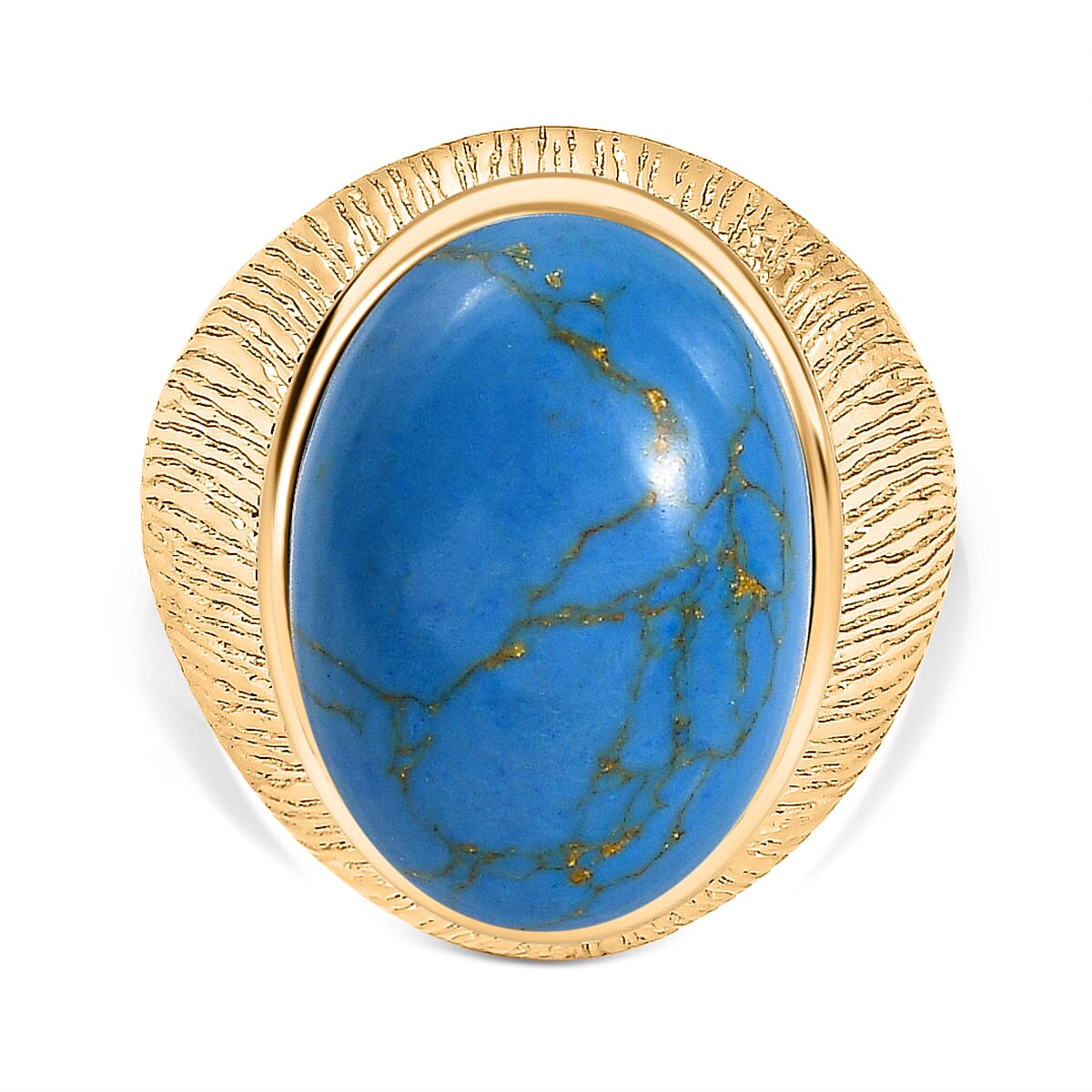 Tucson Find - Blue Turquoise Solitaire Ring 10.66 Ct.