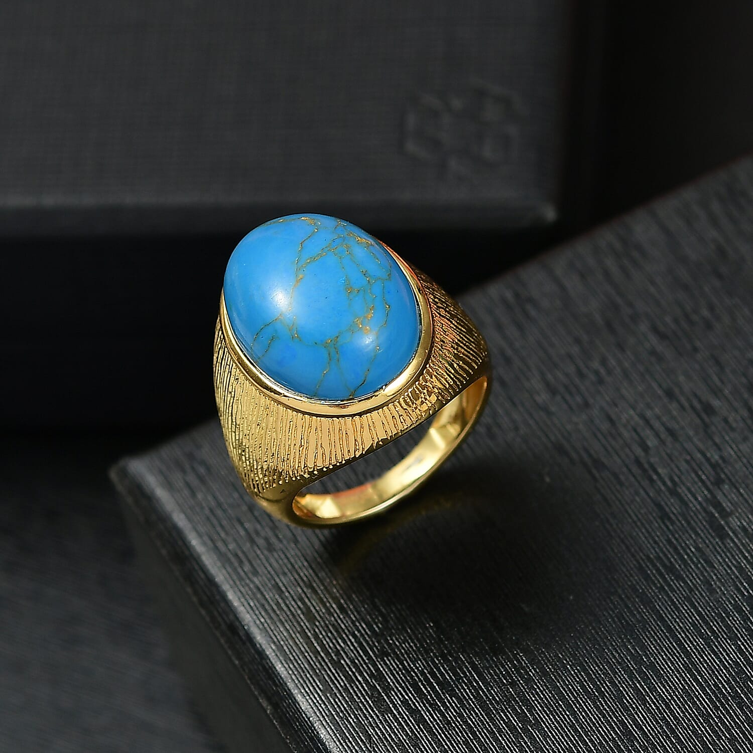 Tucson Find - Blue Turquoise Solitaire Ring 10.66 Ct.