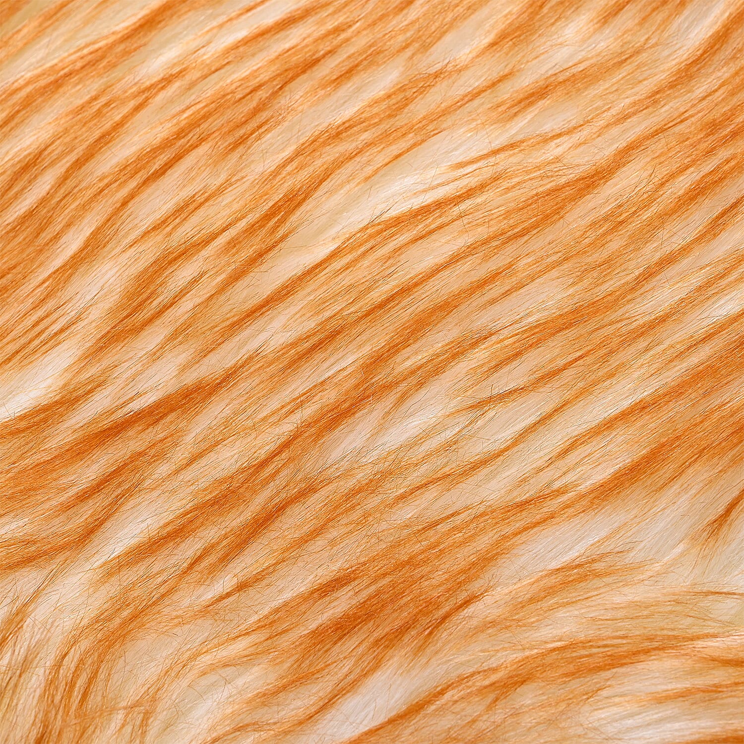 Homesmart Luxury Tip-Dyed Faux Fur Rug with Foam Base (100 x 60 cm) - Beige & Brown