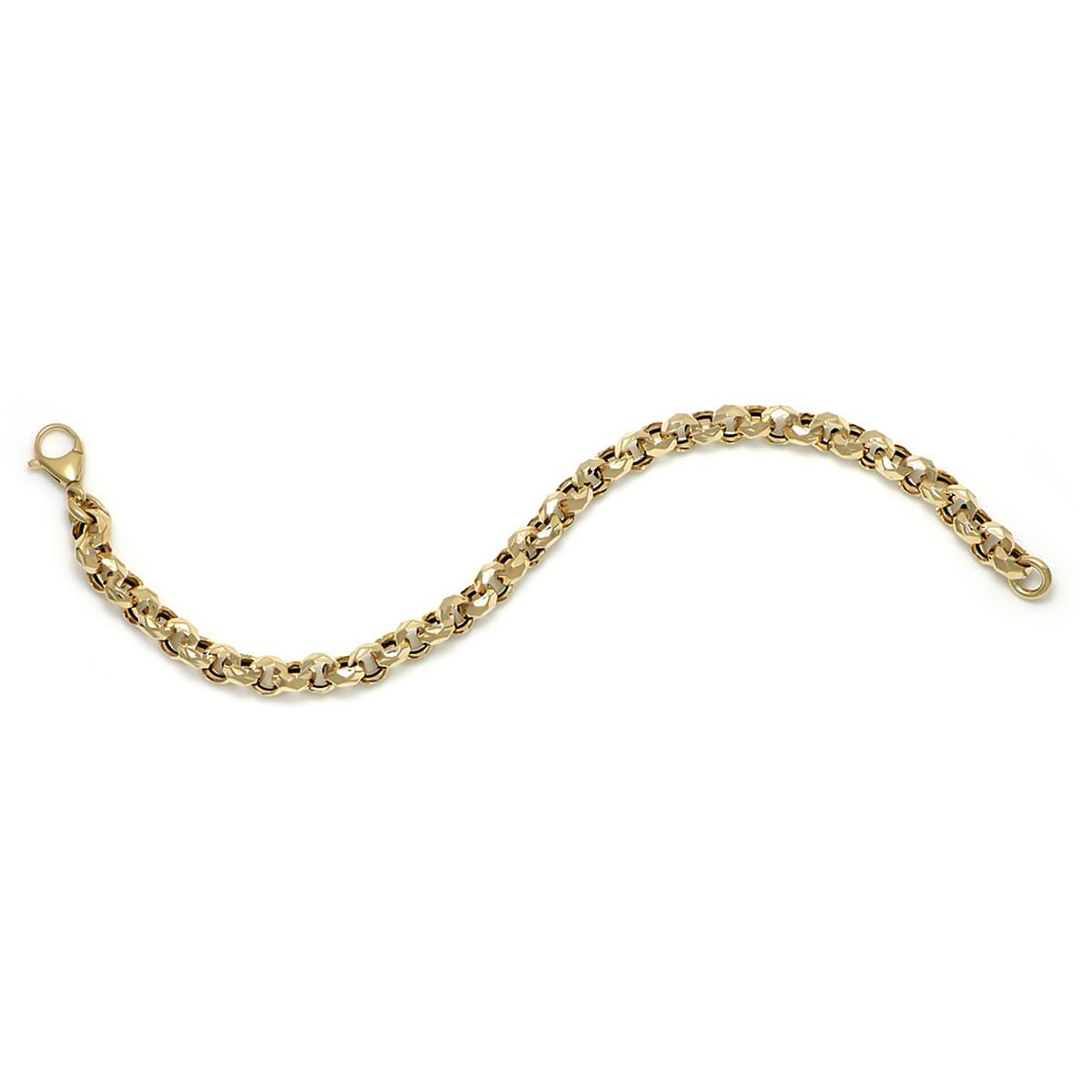 Maestro Collection - 9K Yellow Gold Belcher Bracelet (Size - 7.5)