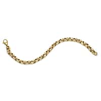 9K Yellow Gold 7.5MM Rolo Bracelet with Lobster Clasp (Size - 7.5)