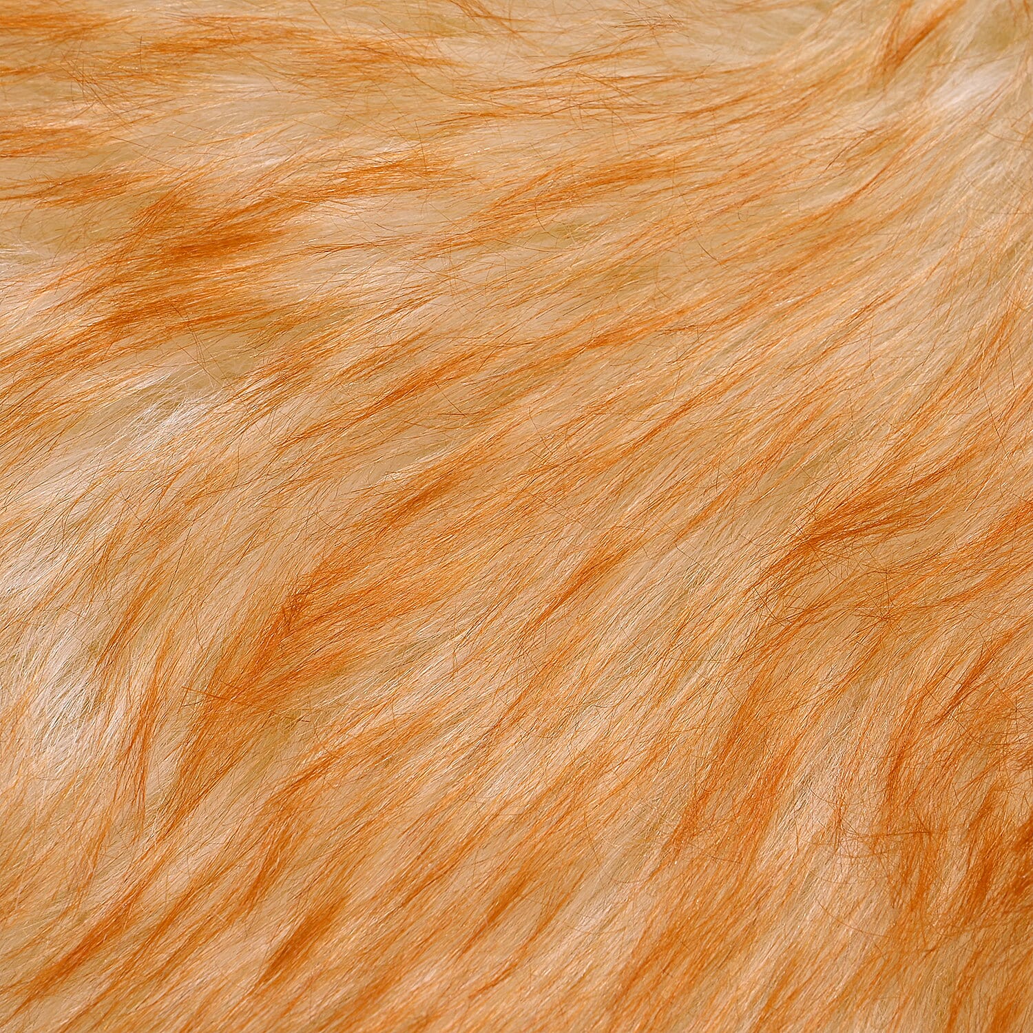 LIVMORE Luxury Collection-Tip-Dyed Faux Fur Rug with Foam Base (180 x 60 cm) - Brown & Beige