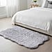 Homesmart Luxury Tip-Dyed Faux Fur Rug with Foam Base (180 x 100 cm) - White with Black