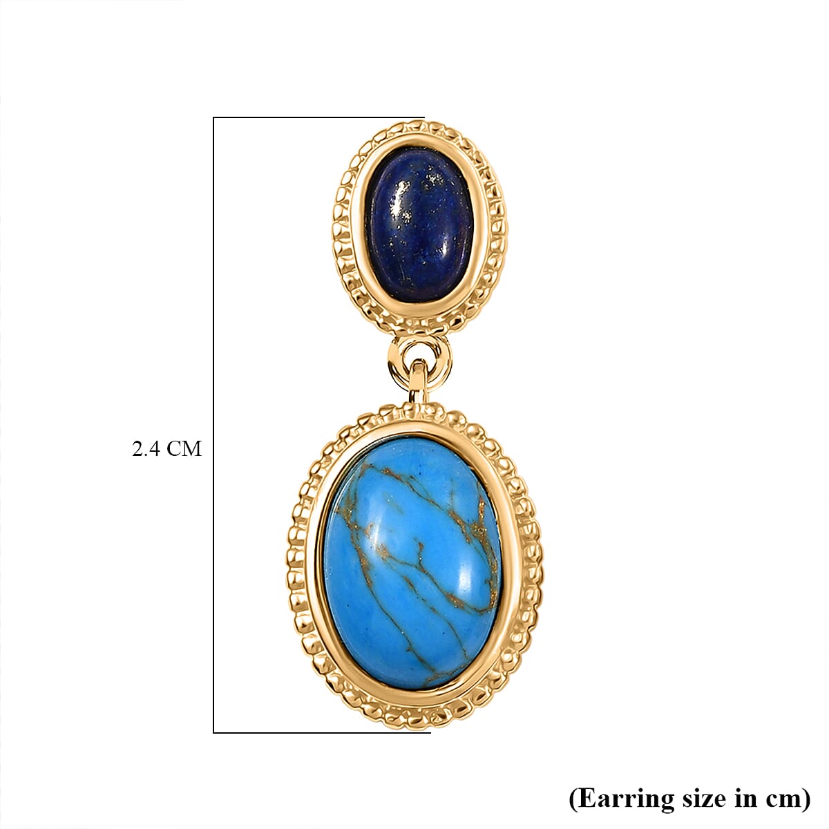 Tucson Find - Lapis Lazuli & Turquoise Earrings 8.60 Ct. Tucson Find - Lapis Lazuli & Turquoise Earrings 8.60 Ct.