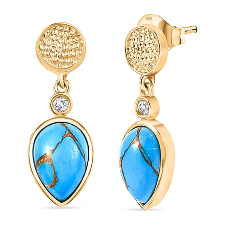 Tucson Find - Blue Turquoise  Drop Earring 3.25 Ct.