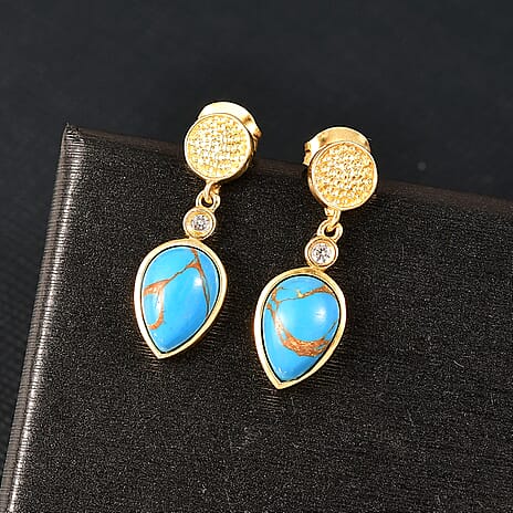 Tucson Find - Blue Turquoise  Drop Earring 3.25 Ct.
