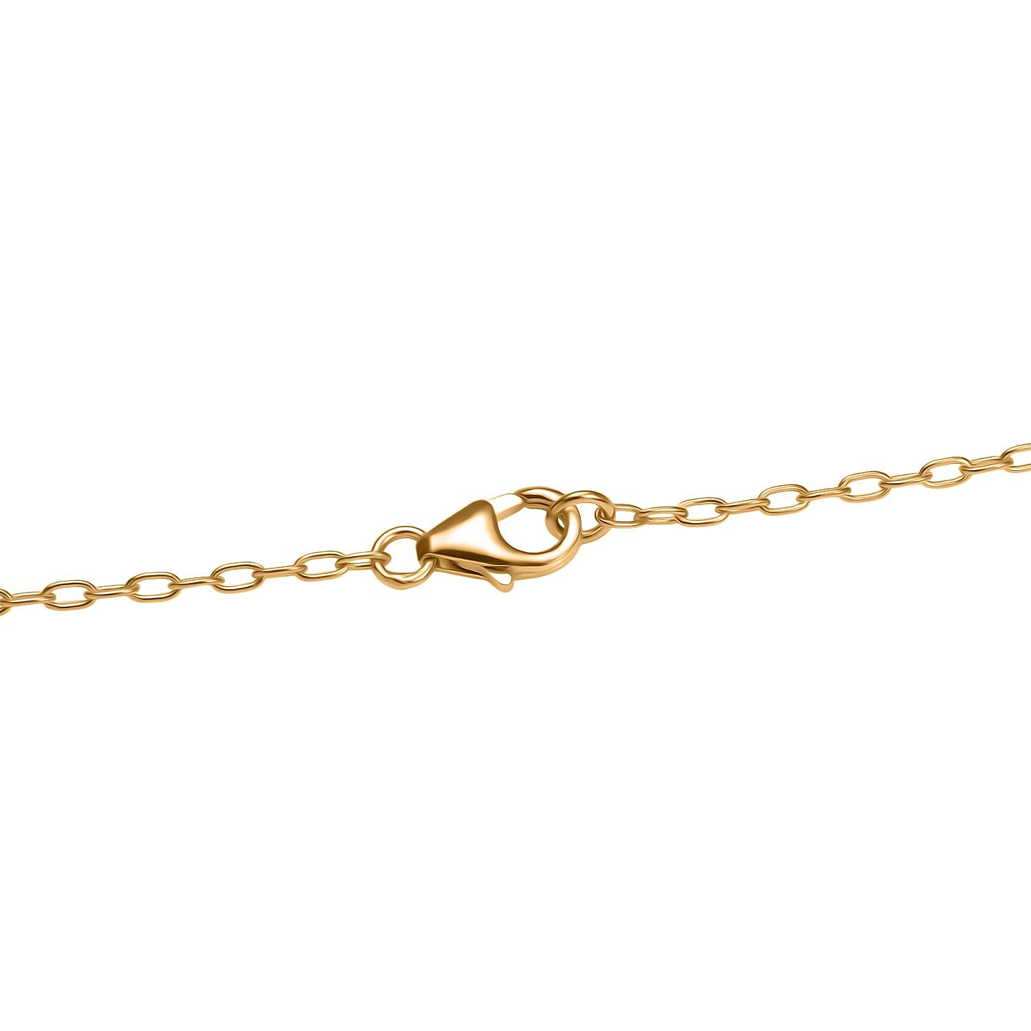 Luxuriant Diamond Lab Grown Diamond Necklace (Size - 18) in 18K Vermeil Yellow Gold Plated Sterling Silver