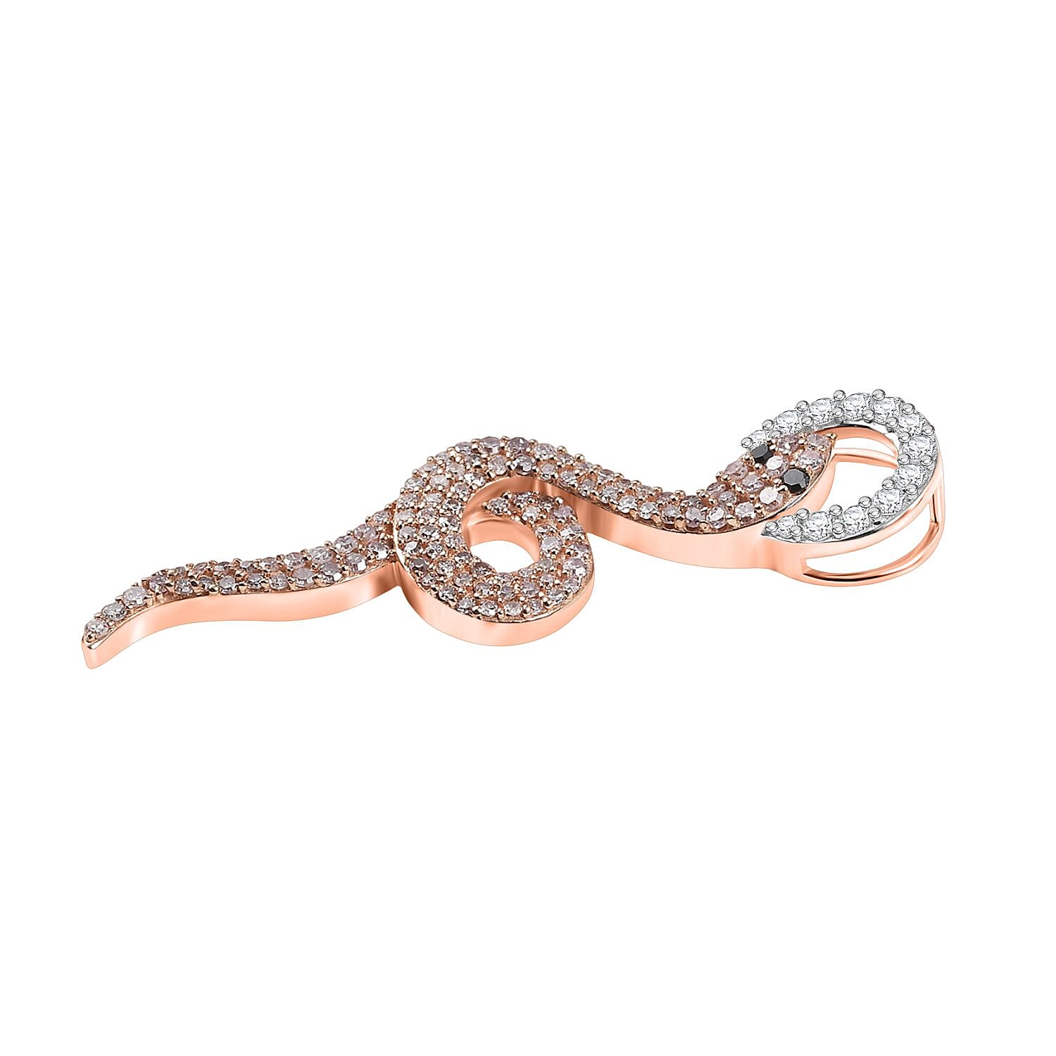 Biggest Designer JCK Closeout- 9K Rose Gold SGL Certified Natural Pink Diamond and White Diamond Pendant 0.50 Ct.
