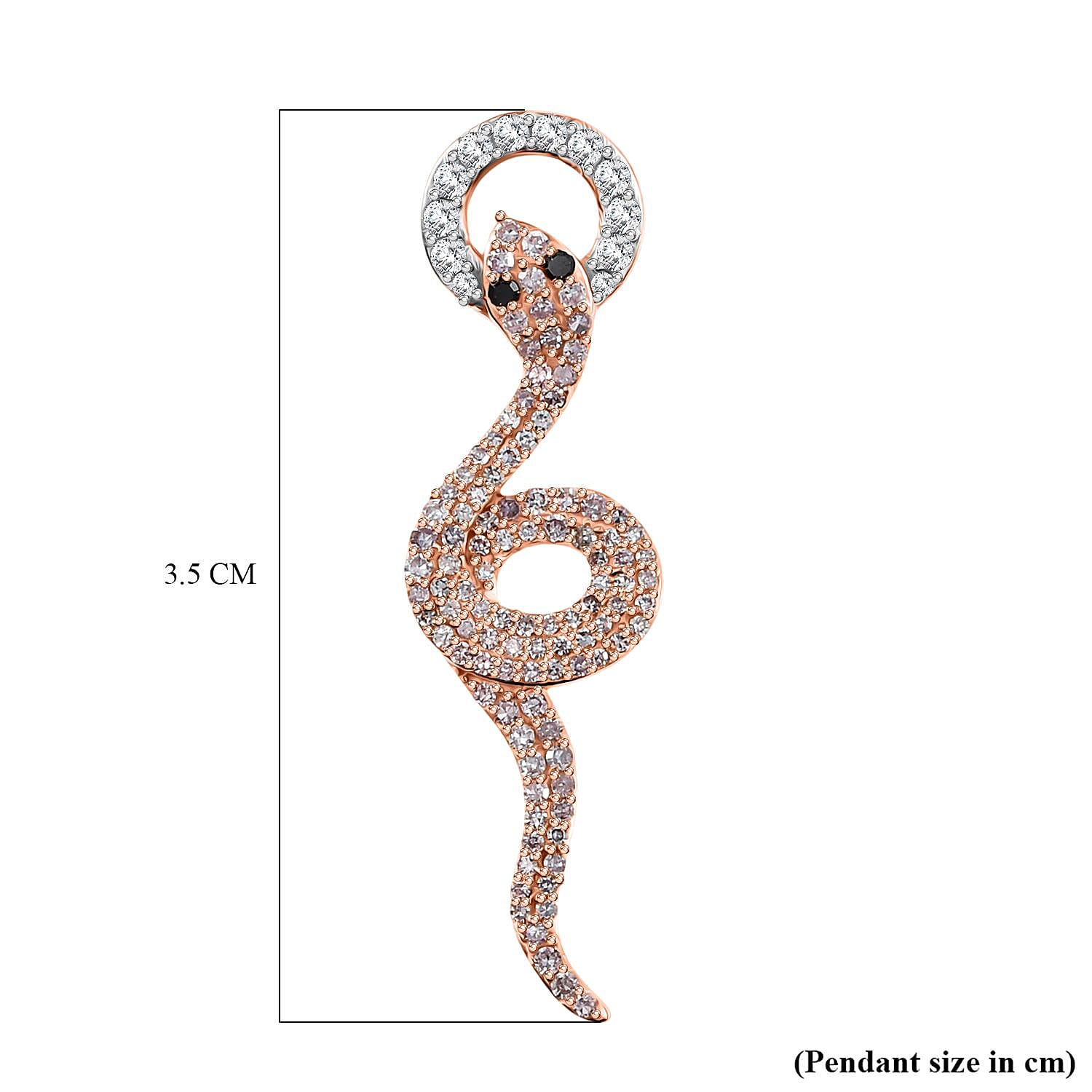 Biggest Designer JCK Closeout- 9K Rose Gold SGL Certified Natural Pink Diamond and White Diamond Pendant 0.50 Ct.
