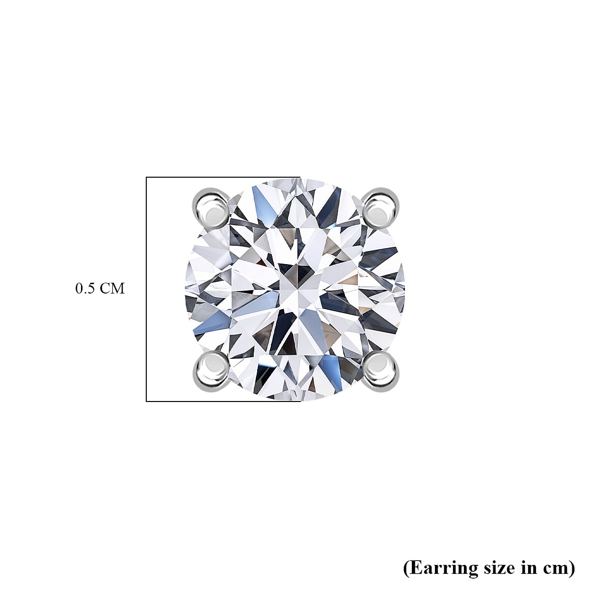 Luxuriant 950 Platinum SGL Certified Lab Grown Diamond (VS-E-F) Earring with Screw Back 1.00 Ct.