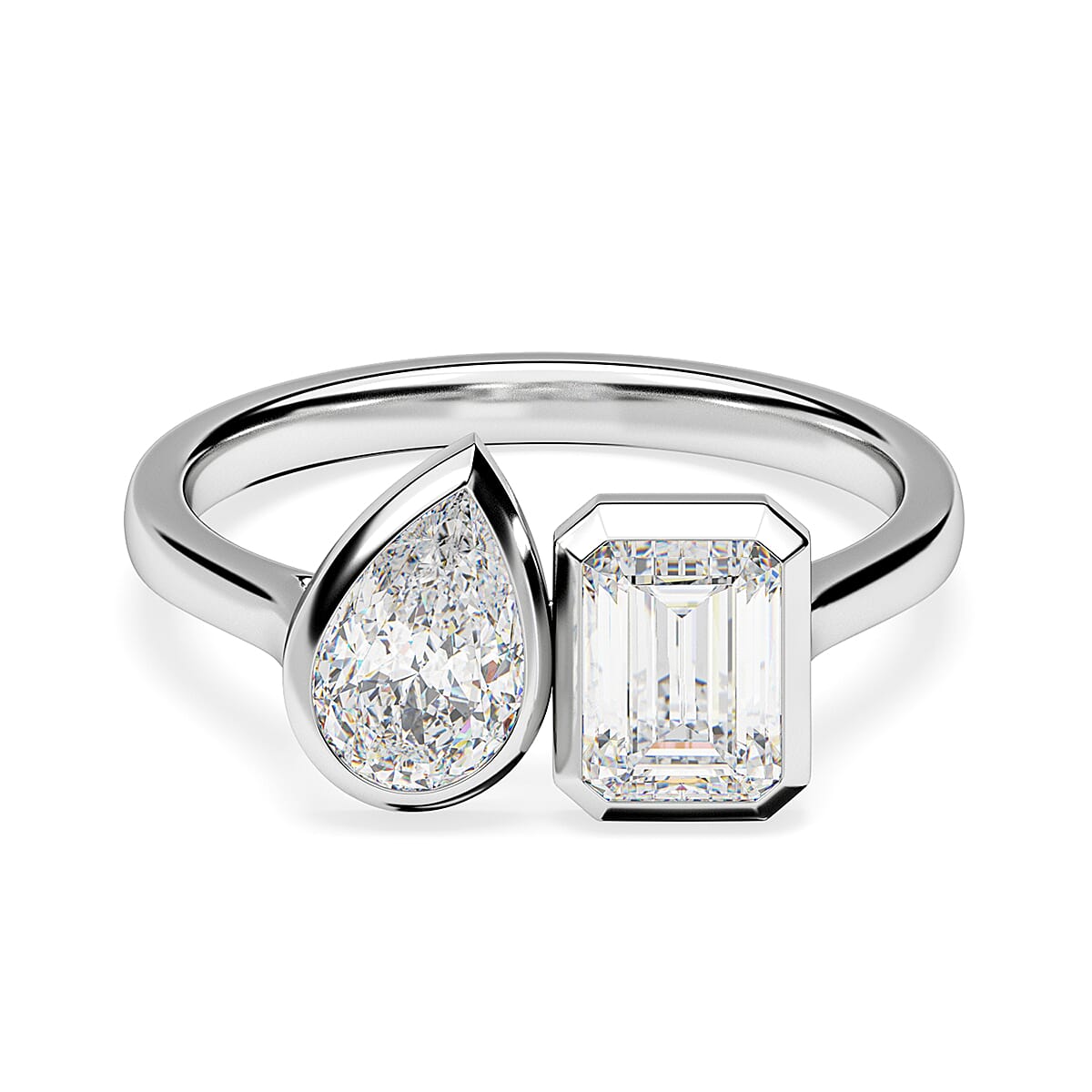 Luxuriant Diamond 950 Platinum VS-EF Lab Grown Diamond VS-EF Ring, Platinum Wt.5 Gms  2.040  Ct.
